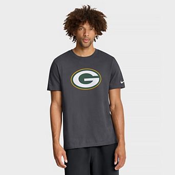 Men's Nike Anthracite Green Bay Packers Essential Logo T-Shirt