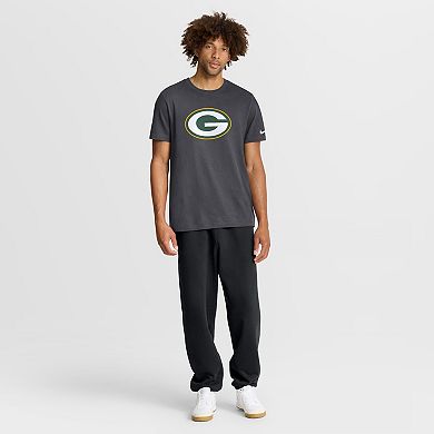 Men's Nike Anthracite Green Bay Packers Essential Logo T-Shirt