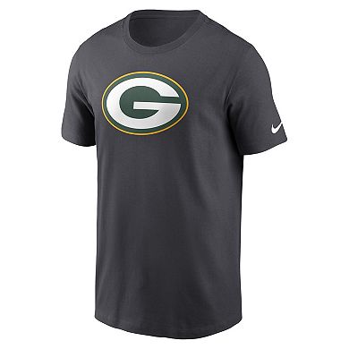 Men's Nike Anthracite Green Bay Packers Essential Logo T-Shirt