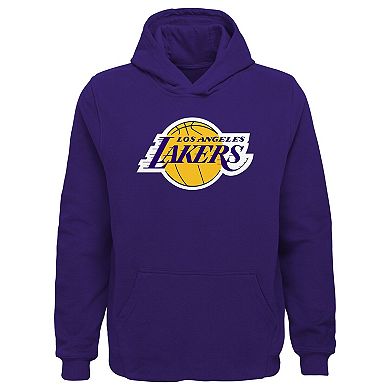 Youth Outerstuff Purple Los Angeles Lakers Primary Logo Pullover Hoodie