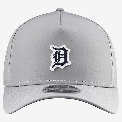 Men's New Era Gray Detroit Tigers Micro Logo 9FORTY M-Crown A-Frame Adjustable Hat