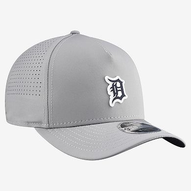 Men's New Era Gray Detroit Tigers Micro Logo 9FORTY M-Crown A-Frame Adjustable Hat