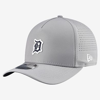 Men's New Era Gray Detroit Tigers Micro Logo 9FORTY M-Crown A-Frame Adjustable Hat