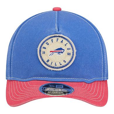 Men's New Era Royal/Red Buffalo Bills 9FORTY Felt A-Frame Adjustable Hat