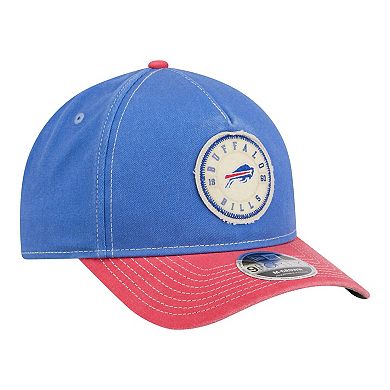Men's New Era Royal/Red Buffalo Bills 9FORTY Felt A-Frame Adjustable Hat
