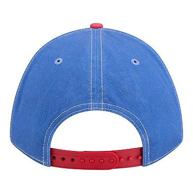 Men's New Era Royal/Red Buffalo Bills 9FORTY Felt A-Frame Adjustable Hat