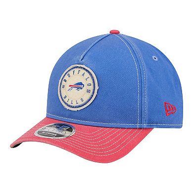 Men's New Era Royal/Red Buffalo Bills 9FORTY Felt A-Frame Adjustable Hat