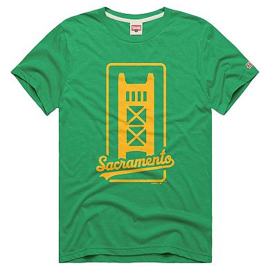 Men's Homage Green Athletics Tri-Blend Hyperlocal T-Shirt