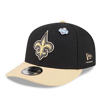 Men's New Era Black/Gold New Orleans Saints 2026 NFL Draft On Stage Pre-Curved 9FIFTY Snapback Hat