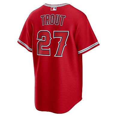 Men's Nike Mike Trout Red Los Angeles Angels Alternate Replica Jersey