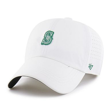 Men's '47 White Seattle Mariners Elevated Greens Clean Up Adjustable Hat
