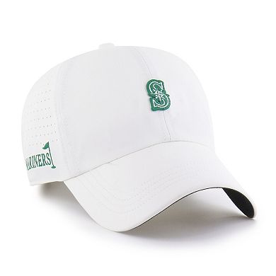 Men's '47 White Seattle Mariners Elevated Greens Clean Up Adjustable Hat