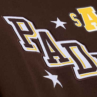 Women's Mitchell & Ness Brown San Diego Padres Pep Rally Sweatshirt
