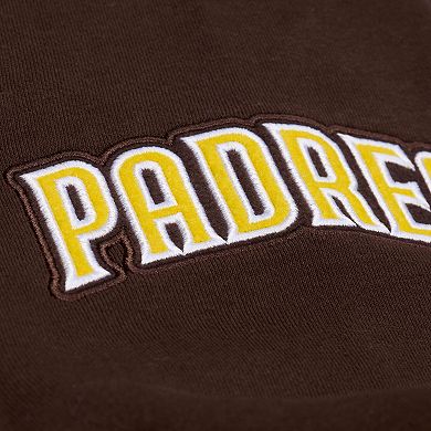 Women's Mitchell & Ness Brown San Diego Padres Pep Rally Sweatshirt