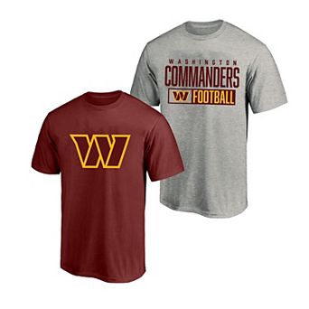 Men's Fanatics Heather Gray/Burgundy Washington Commanders Big & Tall 2-Pack T-Shirt Set