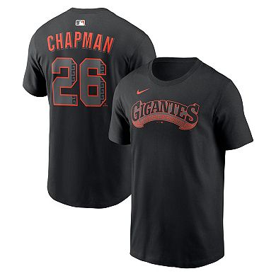 Men's Nike Matt Chapman Black San Francisco Giants Alternate Name & Number T-Shirt