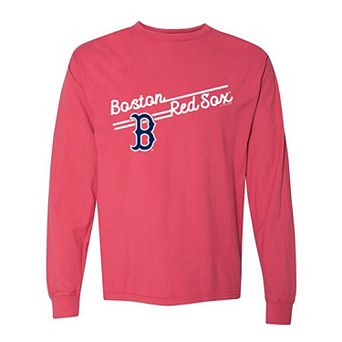 Women's Soft as a Grape Red Boston Red Sox Pigment Dye Long Sleeve T-Shirt