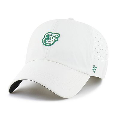 Men's '47 White Baltimore Orioles Elevated Greens Clean Up Adjustable Hat