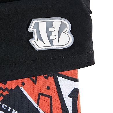 Men's Chubbies Black Cincinnati Bengals The Secret Lined Swim Trunks