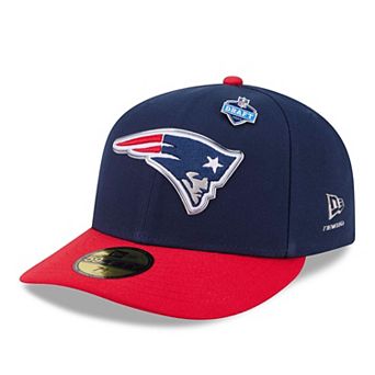 Men's New Era Navy/Red New England Patriots 2026 NFL Draft Pre-Curved 59FIFTY Fitted Hat