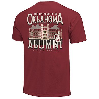 Women's Crimson Oklahoma Sooners Comfort Colors Campus Alumni T-Shirt