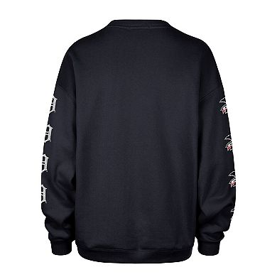 Women's '47 Navy Detroit Tigers Trendy Team Go Big Oversized Sweatshirt
