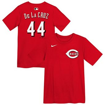 Preschool Elly De La Cruz Red Cincinnati Reds Name & Number T-Shirt