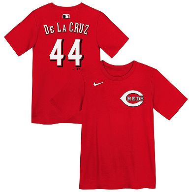Preschool Elly De La Cruz Red Cincinnati Reds Name & Number T-Shirt