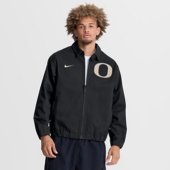 Men's Nike Black Oregon Ducks Local Full-Zip Twill Jacket