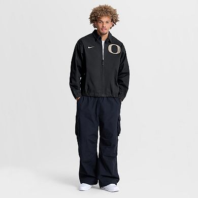 Men's Nike Black Oregon Ducks Local Full-Zip Twill Jacket