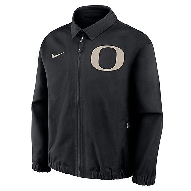 Men's Nike Black Oregon Ducks Local Full-Zip Twill Jacket