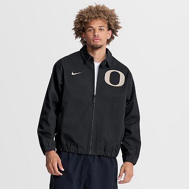 Men's Nike Black Oregon Ducks Local Full-Zip Twill Jacket