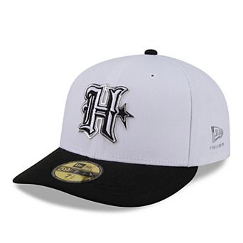 Men's New Era White/Black Houston Texans 2026 NFL Draft Pre-Curved 59FIFTY Fitted Hat
