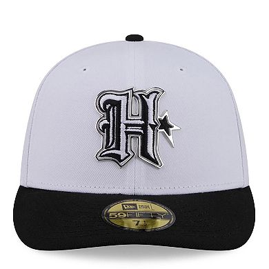 Men's New Era White/Black Houston Texans 2026 NFL Draft Pre-Curved 59FIFTY Fitted Hat