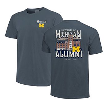 Women's Denim Michigan Wolverines Comfort Colors Campus Alumni T-Shirt