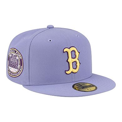 Men's New Era Light Purple Boston Red Sox Lavender Bloom 59FIFTY Fitted Hat