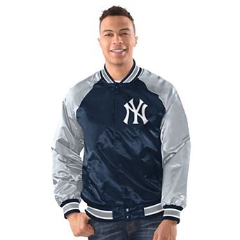 Men's Starter Navy/Gray New York Yankees Blitz Varsity Jacket