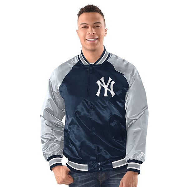 NEWYORKERスタジャン ベースボール Men's Starter Navy/Gray New York Yankees Blitz Varsity Jacket