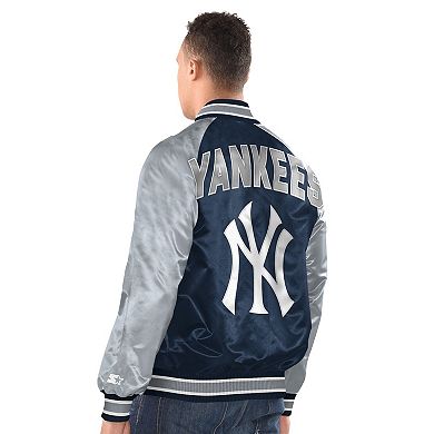 Men's Starter Navy/Gray New York Yankees Blitz Varsity Jacket