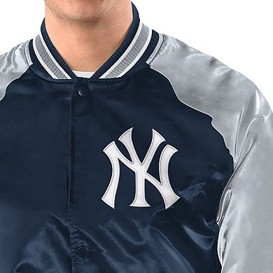 Men's Starter Navy/Gray New York Yankees Blitz Varsity Jacket
