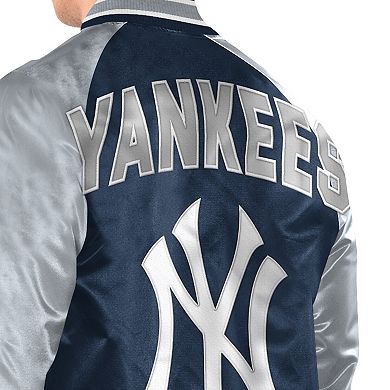 Men's Starter Navy/Gray New York Yankees Blitz Varsity Jacket