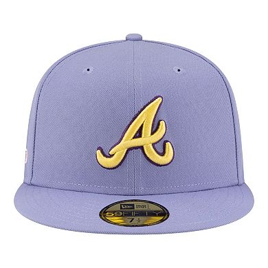 Men's New Era Light Purple Atlanta Braves Lavender Bloom 59FIFTY Fitted Hat