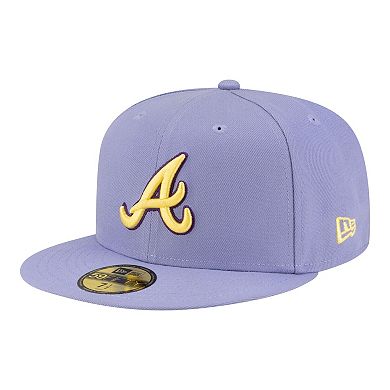 Men's New Era Light Purple Atlanta Braves Lavender Bloom 59FIFTY Fitted Hat