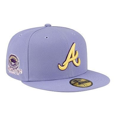 Men's New Era Light Purple Atlanta Braves Lavender Bloom 59FIFTY Fitted Hat