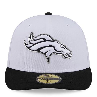 Men's New Era White/Black Denver Broncos 2026 NFL Draft Pre-Curved 59FIFTY Fitted Hat