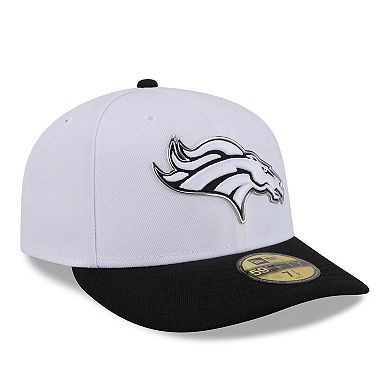 Men's New Era White/Black Denver Broncos 2026 NFL Draft Pre-Curved 59FIFTY Fitted Hat