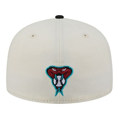 Men's New Era Cream Arizona Diamondbacks Two-Tone Stitch 59FIFTY Fitted Hat