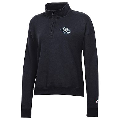 Women's Champion Black Utah Mammoth Powerblend Quarter-Zip Sweatshirt