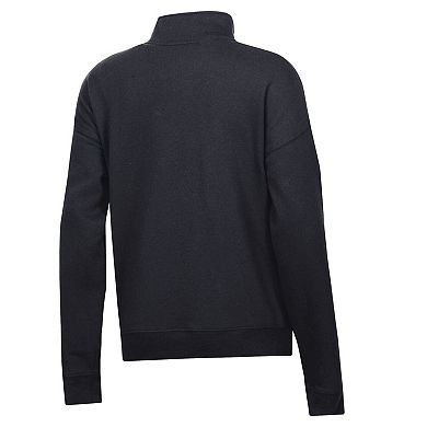 Women's Champion Black Utah Mammoth Powerblend Quarter-Zip Sweatshirt