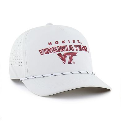 Men's '47 White Virginia Tech Hokies Forward Vent Hitch Rope Adjustable Hat